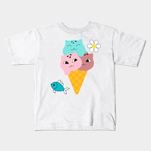 IceCream Cat`s Kids T-Shirt